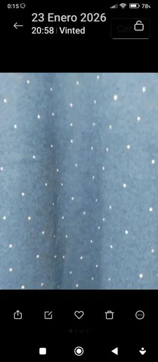 Suéter Studio Amour brillante azul talla única