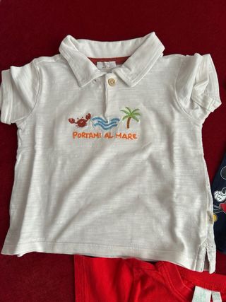 Set 3 magliette neonato manica corta