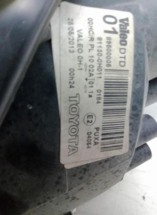 Faro toyota 811300h011 aygo 1.0 (kgb10_) 23172111