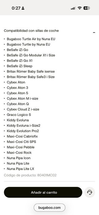 Adaptadores Bugaboo Camaleon
