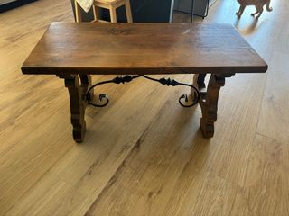 Mesa de centro castellana madera y metal