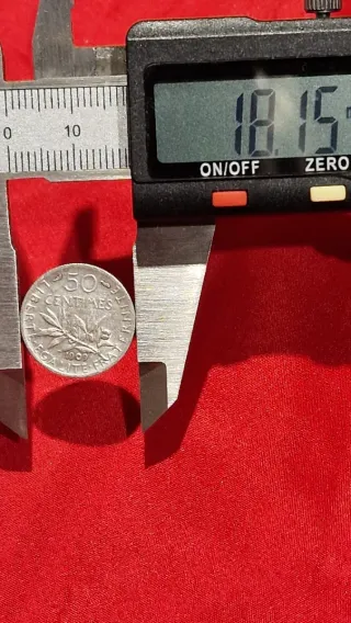 50 céntimos Francia 1909 Plata