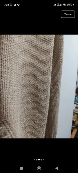 Cárdigan beige tejido