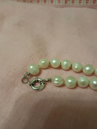 Pulsera de Plata con Perlas Blancas