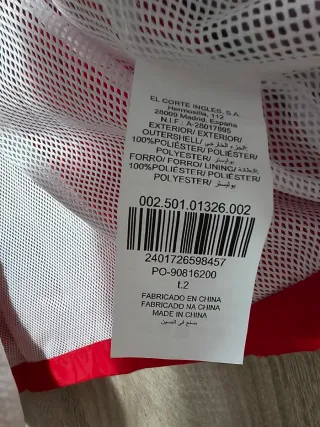 Chubasquero T.92 Corte Inglés