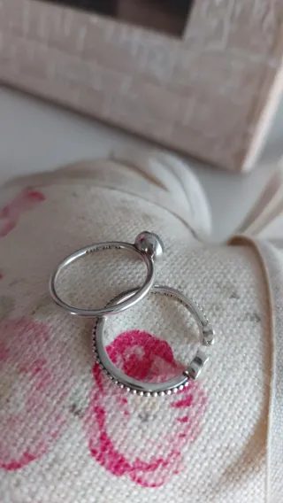 Anillos de plata Pandora. Talla 14