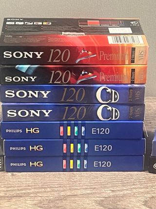 Lote Cintas VHS Vírgenes Sony, Philips, TDK