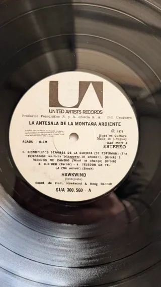 Vinilo Hawkwind La Antesala edición uruguaya diff