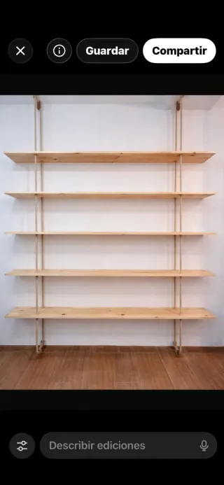 Artesanal Estantería madera pino expositor librerí