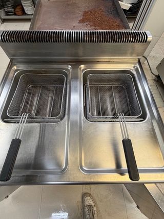 Freidora Industrial Hostelería Inox Doble Cubeta