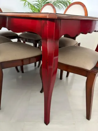 Silla de comedor tapizada madera y mesa