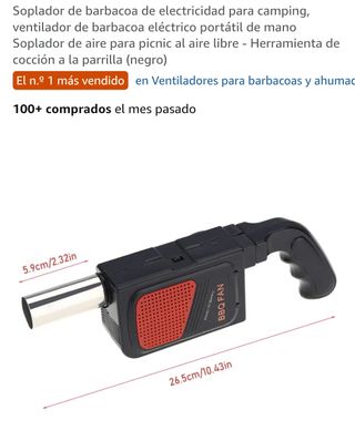 Ventilatore per barbecue BBQ FAN in metallo/plastica