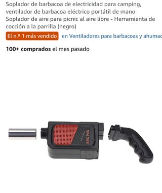 Ventilatore per barbecue BBQ FAN in metallo/plastica