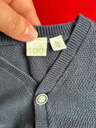 Gilet blu neonato 9 mesi IDO