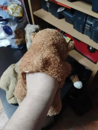 4 Peluches: Perro, Oso, Caballo y Perro