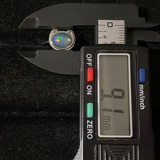 Anillo Plata Opal Blanco Natural Gatito