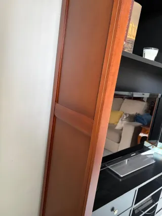 Mueble TV y Librería Negro/Marrón