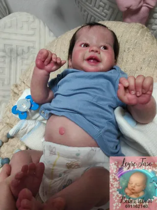 Bebé Reborn Pelo Injertado y pintado