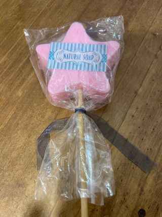 Jabón estrella rosa natural