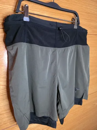 Pantalón Malla Trail Running Verde Negro Talla M