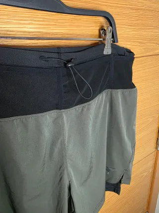 Pantalón Malla Trail Running Verde Negro Talla M