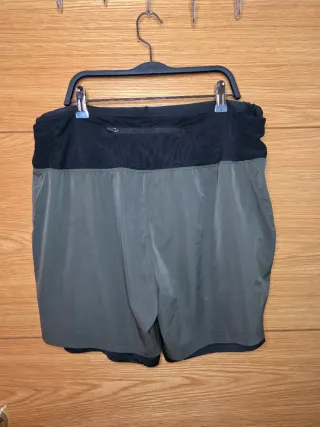 Pantalón Malla Trail Running Verde Negro Talla M