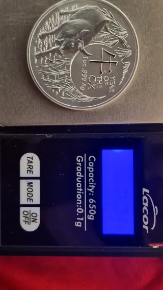 Moneda Plata 1 oz .999 Año del Buey