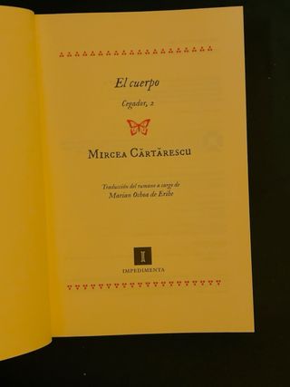 Mircea Cartarescu: El cuerpo