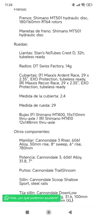 Bicicleta Montaña Doble Carbono Cannondale Scalpel