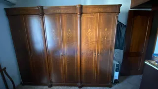 Dormitorio clásico marquetería madera