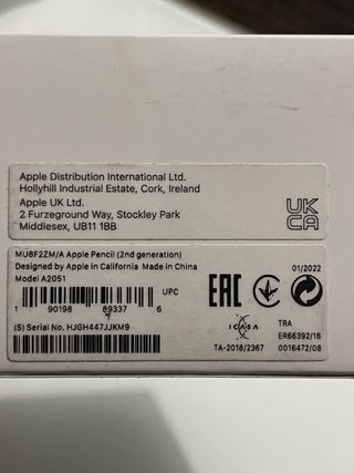 Apple Pencil 2ª Gen A2051 Blanco