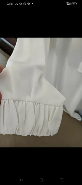 Blusa de seda branca