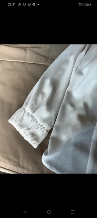 Blusa de seda branca