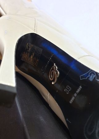 Stivali con tacco, pelle, bianco, Blumarine, n.39