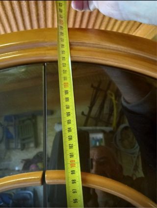 Vitrina Arqueada Clásica Madera y Cristal