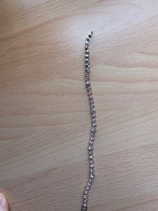 Pulsera Swarovski Rosa y Plateada