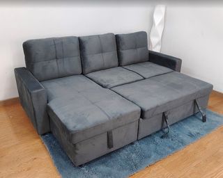 Sofá Cama Pau - Gris Oscuro Moderno y Funcional