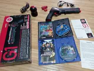 2 Pistolas RGT G1 + Time Crisis 2 y 3. PS2