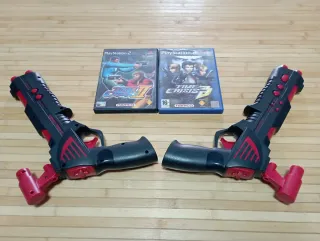 2 Pistolas RGT G1 + Time Crisis 2 y 3. PS2