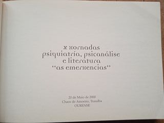 Psiquiatría e literatura, jornadas AGSM (4 libros)