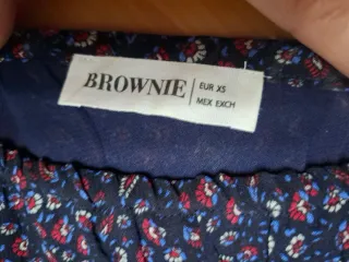 Vestido Brownie floral azul talla XS