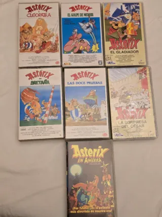 Lote 7 VHS Asterix y Obelix + 2da de piecito