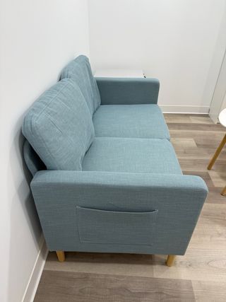 Sofá Homcom 2 plazas azul claro