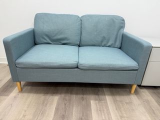 Sofá Homcom 2 plazas azul claro