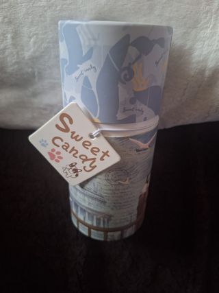 Pañuelo Sweet Candy azul y marrón