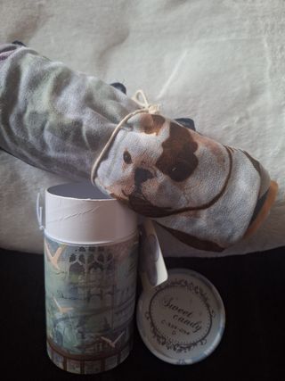 Pañuelo Sweet Candy azul y marrón