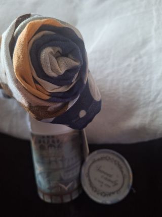 Pañuelo Sweet Candy azul y marrón