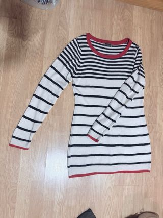 Vestido de rayas manga larga