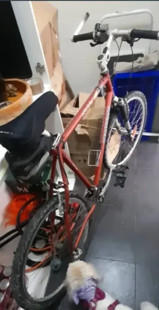 Bicicleta Mountain Bike Decathlon Roja