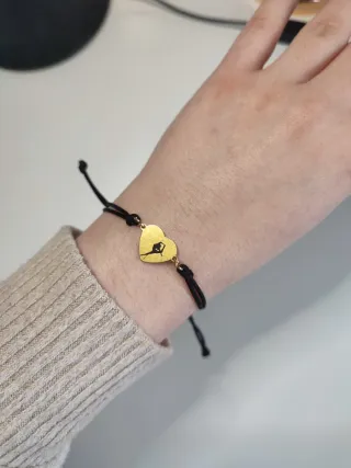 Bracciale Pole Dance Cuore Oro Regolabile